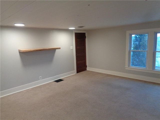 252 W 2nd St, Corning-City, NY 14830 - below grade area featuring baseboards, visible vents, and carpet floors