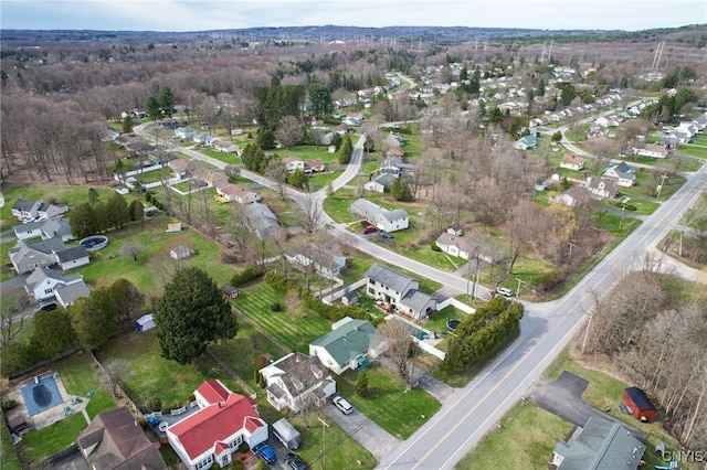 aerial view featuring a residential view
