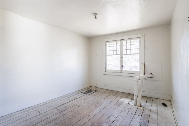 empty room featuring light wood-style flooring