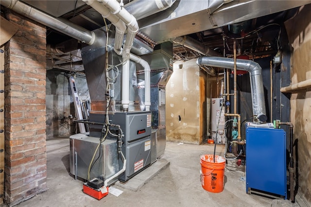 utilities featuring gas water heater