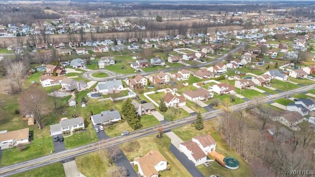 bird's eye view with a residential view