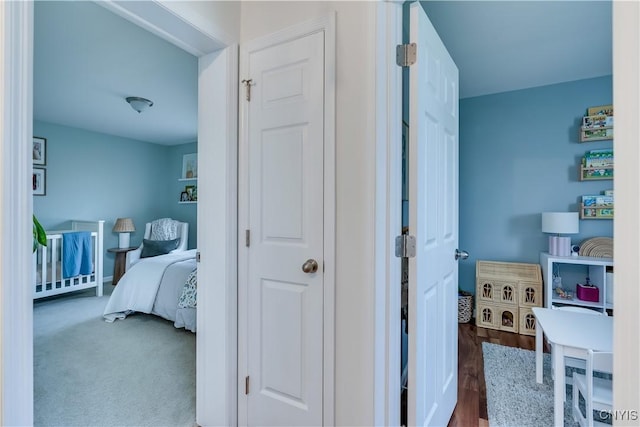 bedroom featuring wood finished floors