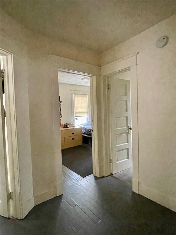 hall featuring dark wood finished floors