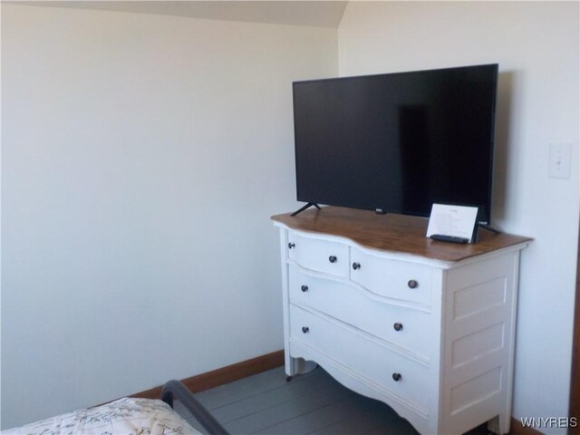 bedroom with baseboards