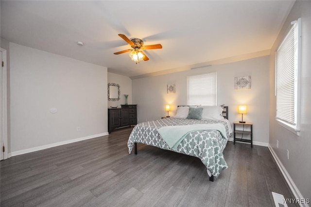 523 76th St, Niagara Falls, NY 14304 - bedroom with baseboards, a ceiling fan, and wood finished floors