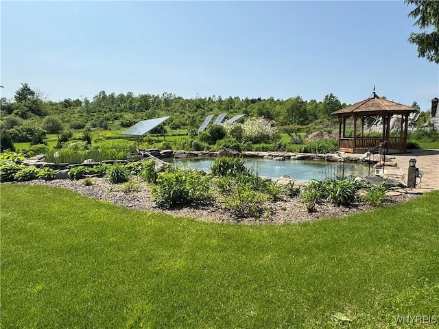 11400 Savage Rd, Sardinia, NY 14030 - exterior space featuring a gazebo and a yard