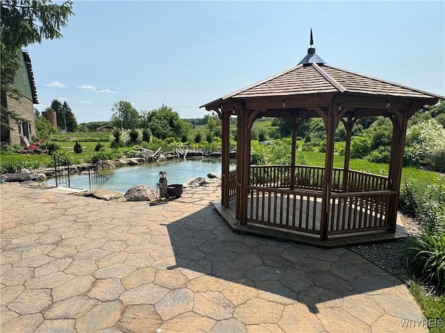 11400 Savage Rd, Sardinia, NY 14030 - view of patio featuring a gazebo