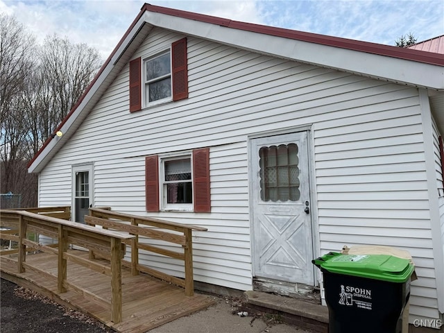 525 Bell Hill Rd, German Flatts, NY 13357 - rear view of property with a deck