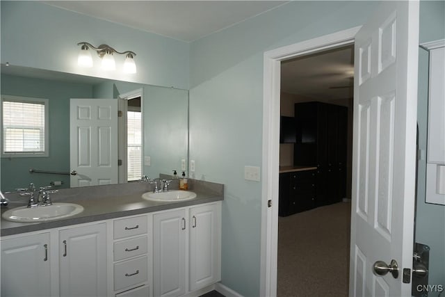 4828 Lighthouse Village Cir, Clay, NY 13088 - bathroom with double vanity and a sink