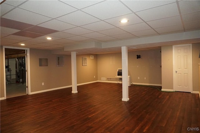 4828 Lighthouse Village Cir, Clay, NY 13088 - finished basement with baseboards, recessed lighting, and wood finished floors