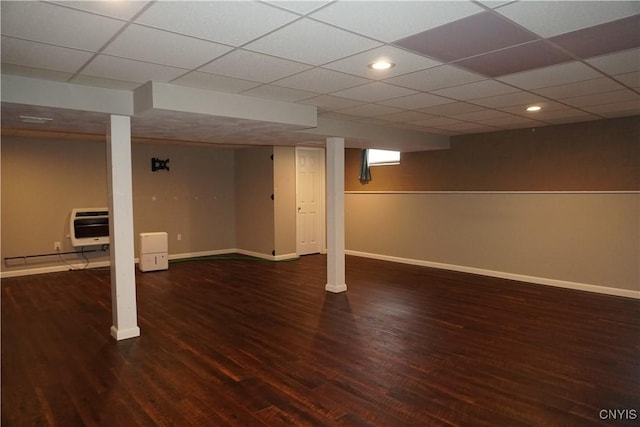 4828 Lighthouse Village Cir, Clay, NY 13088 - finished below grade area featuring baseboards, heating unit, and wood finished floors