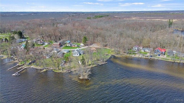 28 Wedgeworth Dr, West Monroe, NY 13167 - aerial overview of property's location with a large body of water and a heavily wooded area