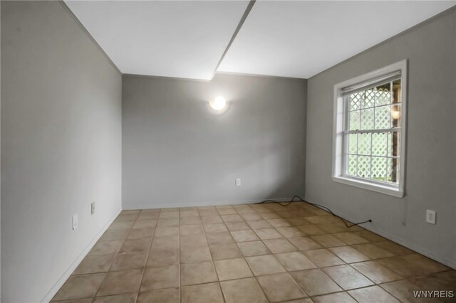 view of spare room