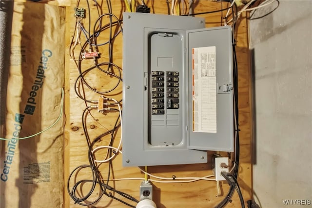 utility room with electric panel