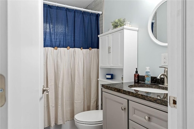 6186 Reservoir Rd, Lebanon, NY 13346 - bathroom with toilet, vanity, and a shower with curtain