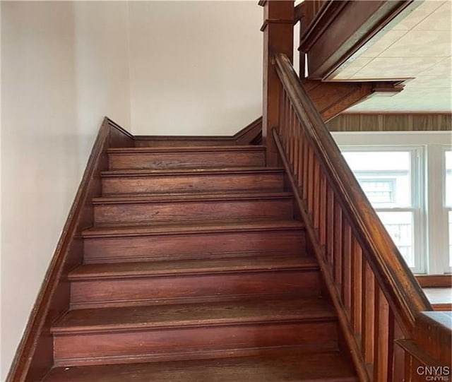 622 Fulton St, Wilna, NY 13619 - stairway featuring wood finished floors