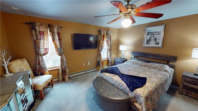 6761 State Highway 80, Otsego, NY 13326 - bedroom with carpet floors, ceiling fan, and baseboards