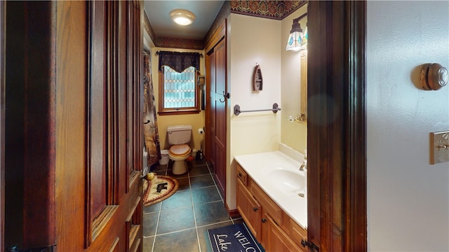 6761 State Highway 80, Otsego, NY 13326 - full bath with toilet, vanity, and tile patterned floors
