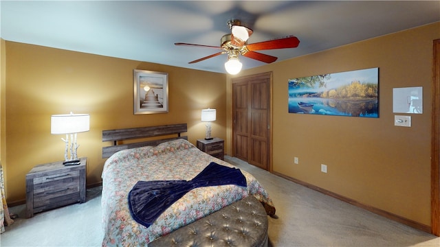 6761 State Highway 80, Otsego, NY 13326 - carpeted bedroom with baseboards and ceiling fan
