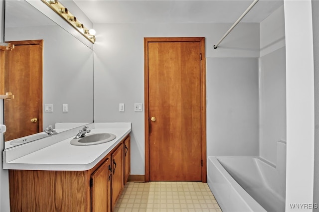 bathroom featuring vanity and tile patterned floors
