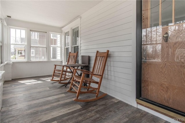22 Bridge St, Champion, NY 13619 - sunroom / solarium with wooden walls and wood finished floors