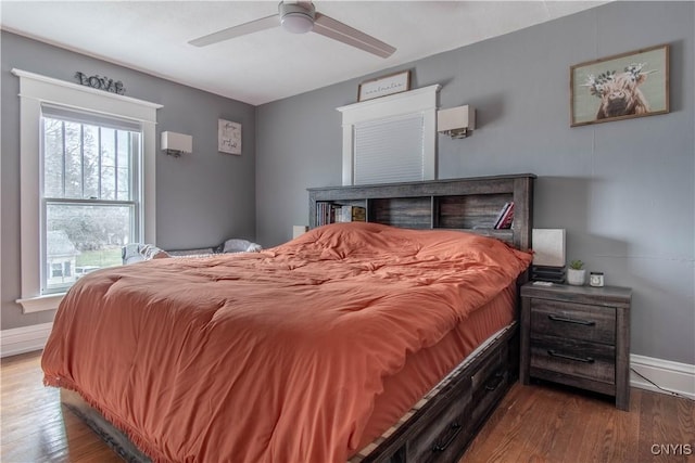 22 Bridge St, Champion, NY 13619 - bedroom featuring wood finished floors, baseboards, and ceiling fan