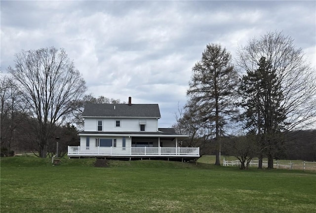 4501 State Route 414, Hector, NY 14818 - back of house with a wooden deck and a yard