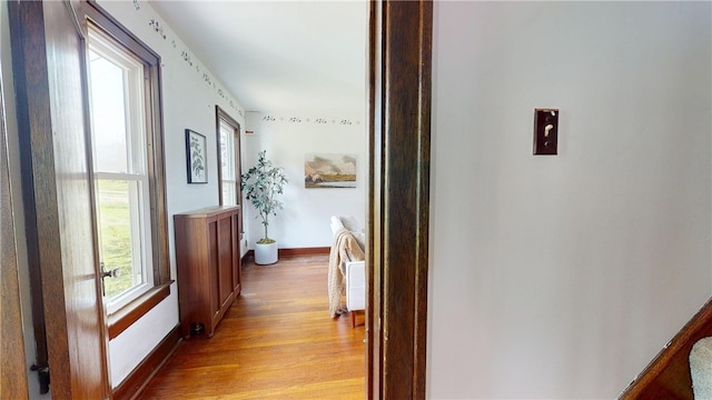 4501 State Route 414, Hector, NY 14818 - hallway featuring light wood-style floors and baseboards