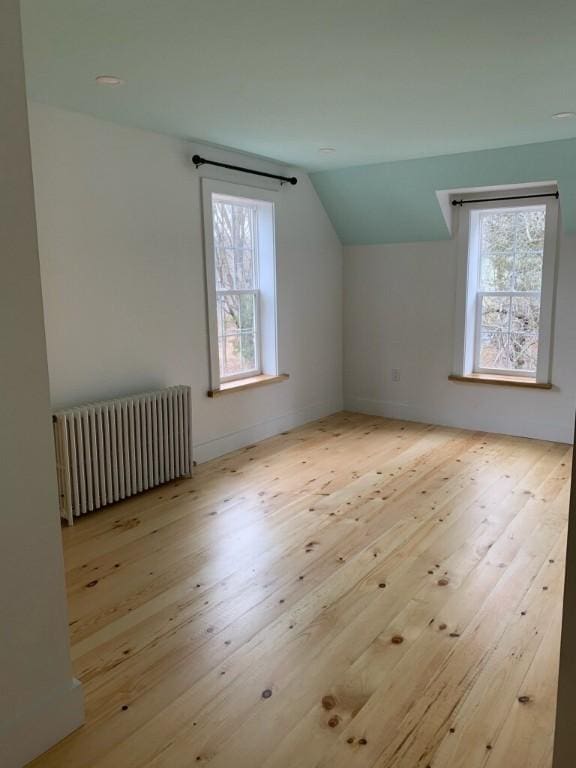 10 Orchard St Unit 8, Urbana, NY 14840 - bonus room with radiator heating unit, a healthy amount of sunlight, and hardwood / wood-style floors