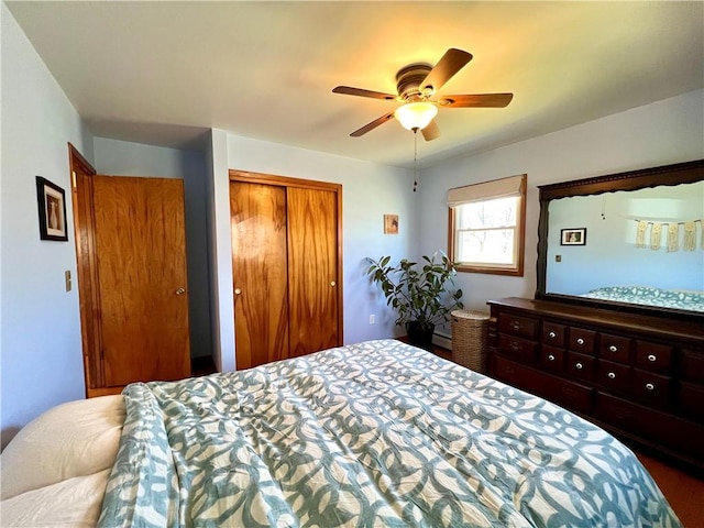 3460 County Road 28, Reading, NY 14891 - bedroom with a ceiling fan and a closet