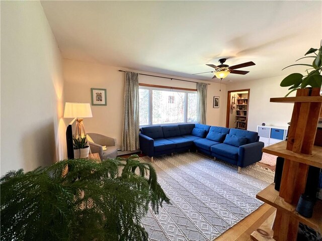 3460 County Road 28, Reading, NY 14891 - living room featuring a ceiling fan and wood finished floors