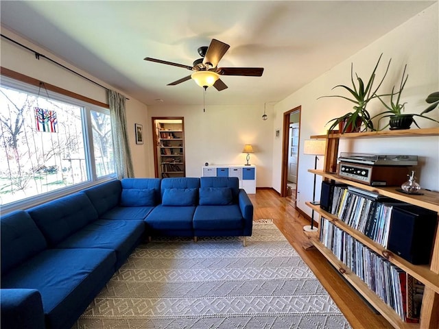 3460 County Road 28, Reading, NY 14891 - living room with wood finished floors and ceiling fan