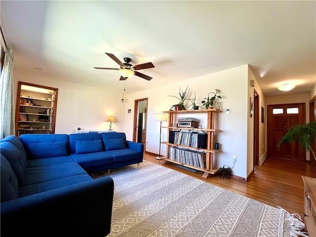 3460 County Road 28, Reading, NY 14891 - living room featuring a ceiling fan and wood finished floors