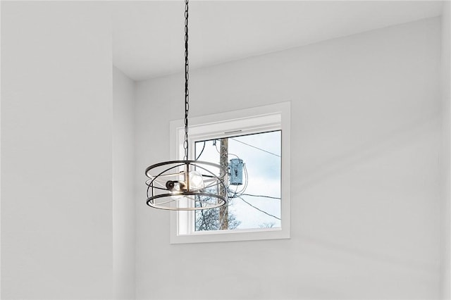 room details with a notable chandelier