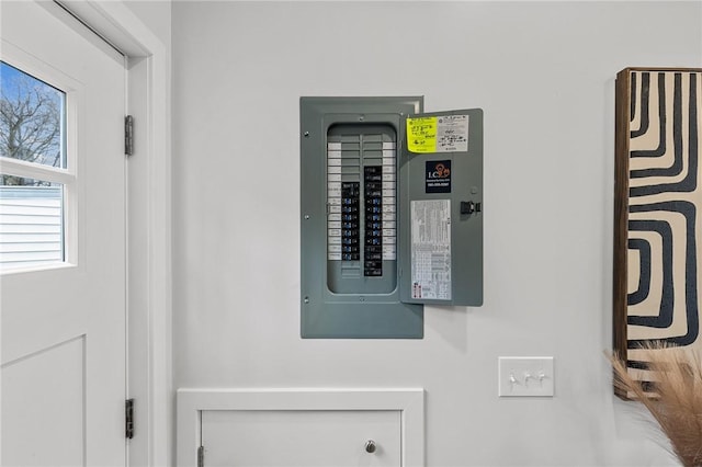 utility room with electric panel