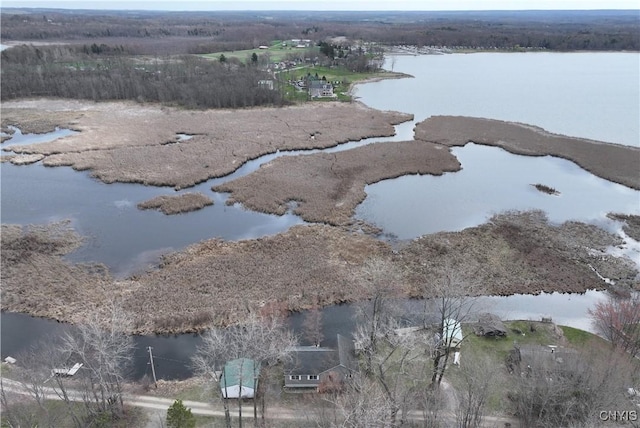 14 Renshaw Bay Rd, Sandy Creek, NY 13145 - drone / aerial view featuring a water view