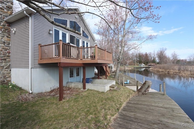 14 Renshaw Bay Rd, Sandy Creek, NY 13145 - view of dock with a deck with water view