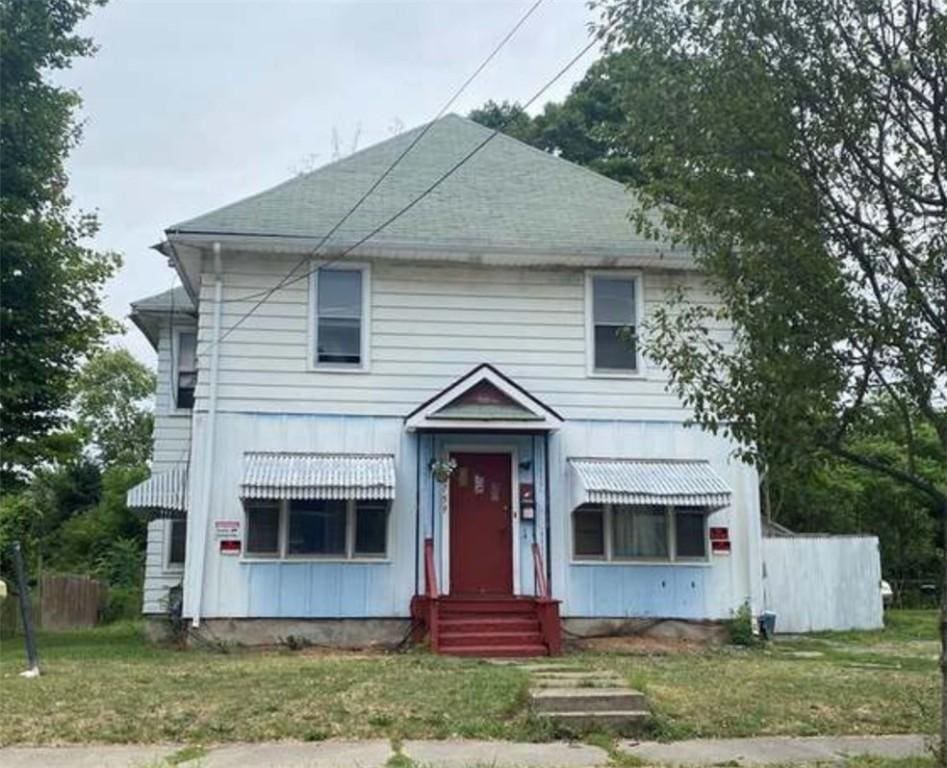759 Jay St, Elmira-City, NY 14901 - view of front of house featuring entry steps and a front yard