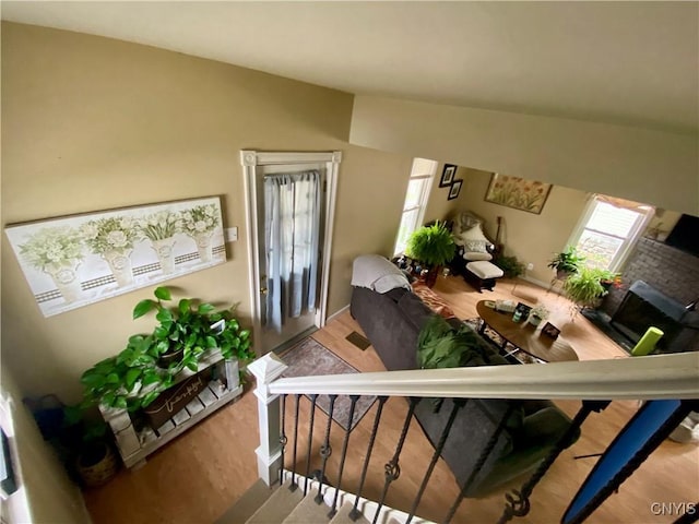 interior space with wood finished floors