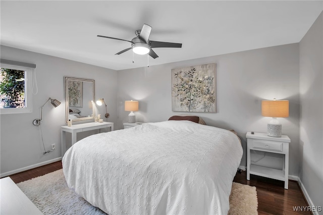 309 N St Unit 14, Buffalo, NY 14201 - bedroom featuring ceiling fan, baseboards, and wood finished floors