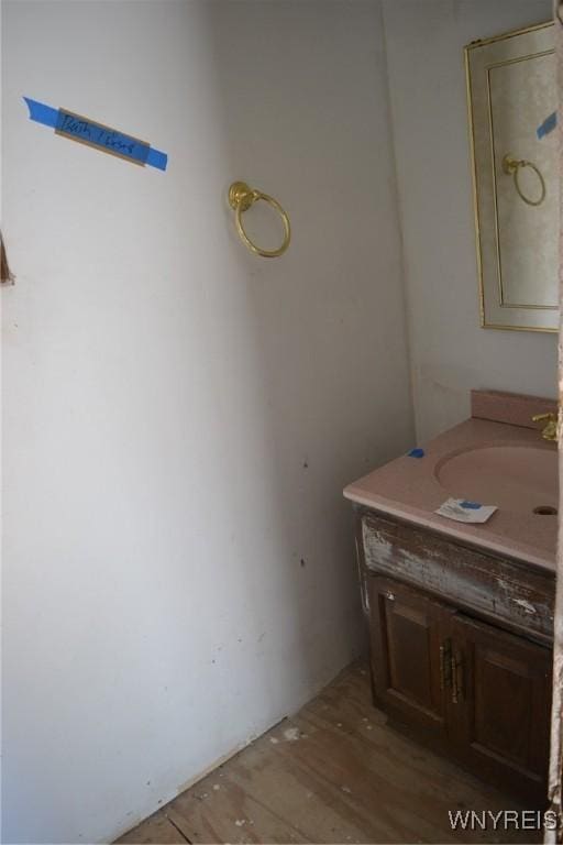 2386 Main St, Collins, NY 14034 - bathroom with wood finished floors and vanity