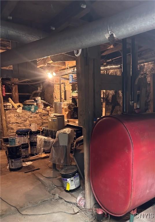interior space featuring heating fuel