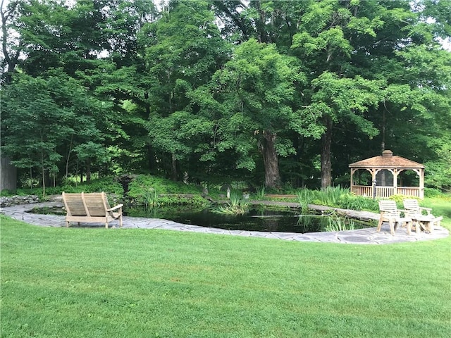 view of yard featuring a gazebo