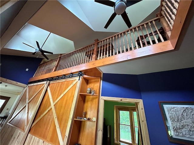 details featuring ceiling fan