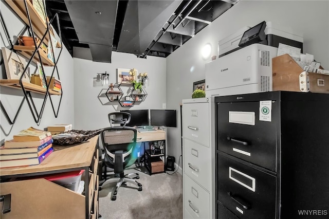 view of home office