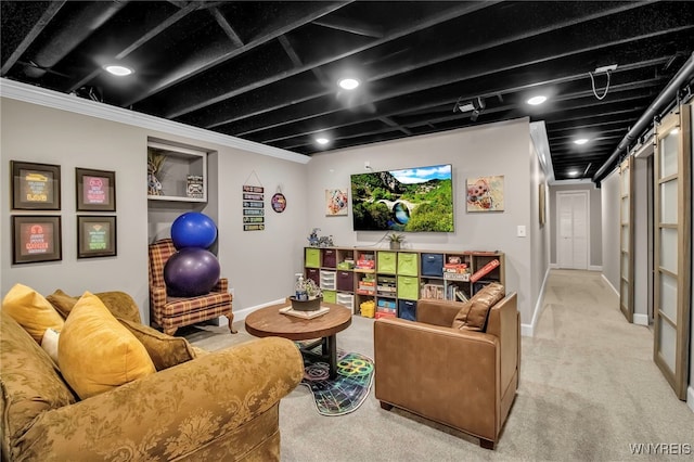 interior space featuring baseboards