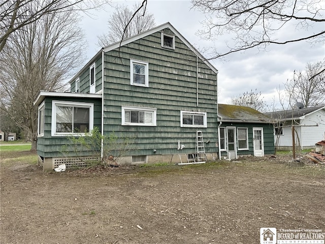 view of rear view of property