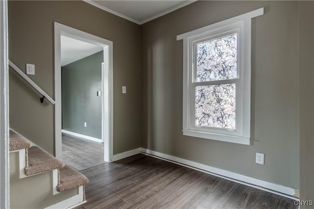 620 W St, Wilna, NY 13619 - interior space featuring dark wood-type flooring, a wealth of natural light, baseboards, and stairs