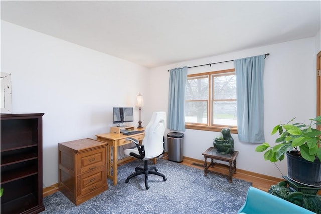 739 Pre Emption Rd, Geneva-City, NY 14456 - home office featuring wood finished floors and baseboards