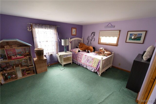 bedroom with carpet flooring